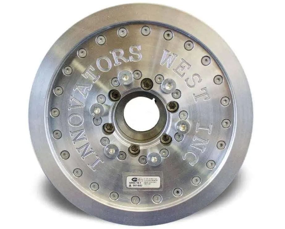 INNOVATORS WEST DAMPER - LS1/2/3/6 CORVETTE - 10-RIB DRIVE - 10% OVERDRIVE - SUPER DUTY HUB - IW844SD