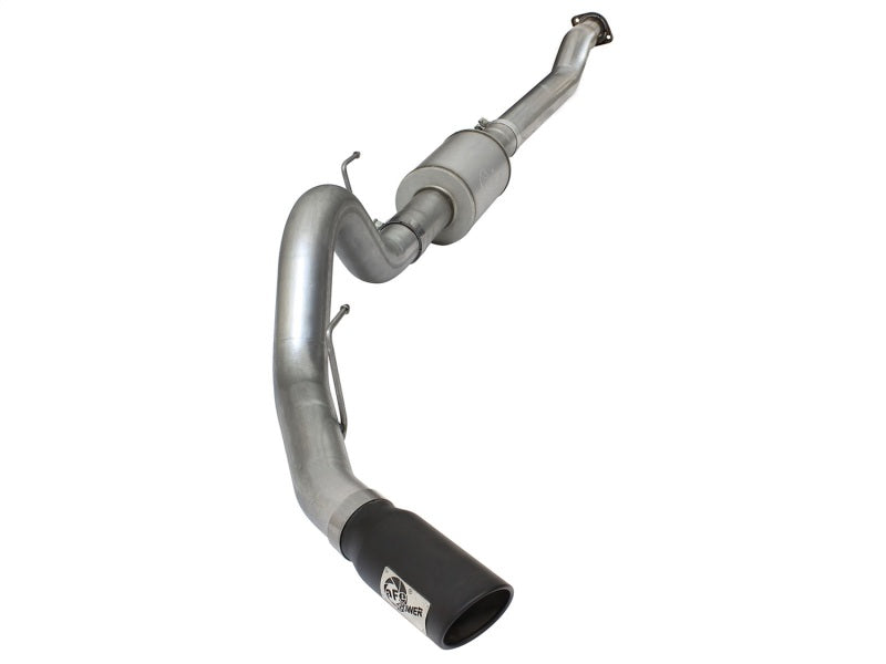 aFe Atlas Exhausts 4in Cat-Back Aluminized Steel Exhaust Sys 2015 Ford F-150 V6 3.5L (tt) Black Tip Main image