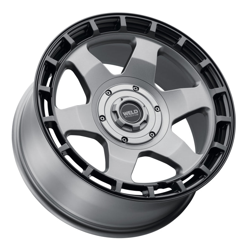 Weld Off-Road Ridge 20x9 - 5x127 / 5x139.7 BP - ET0 - 87.1mm CB - Satin Gunmetal Wheel (Black Ring) (view 2)