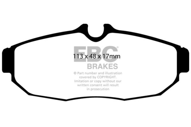 EBC 05-10 Ford Mustang 4.0 Redstuff Rear Brake Pads (view 2)