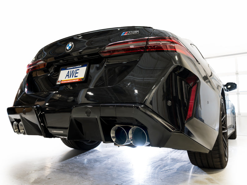 AWE Tuning BMW G90/G99 M5 Touring Edition Cat-Back Exhaust - Chrome Silver Tips (view 6)