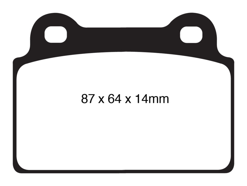 EBC 08-16 Mitsubishi Lancer Evo 10 2.0 Turbo (1 piece rotor) Bluestuff Rear Brake Pads (view 3)