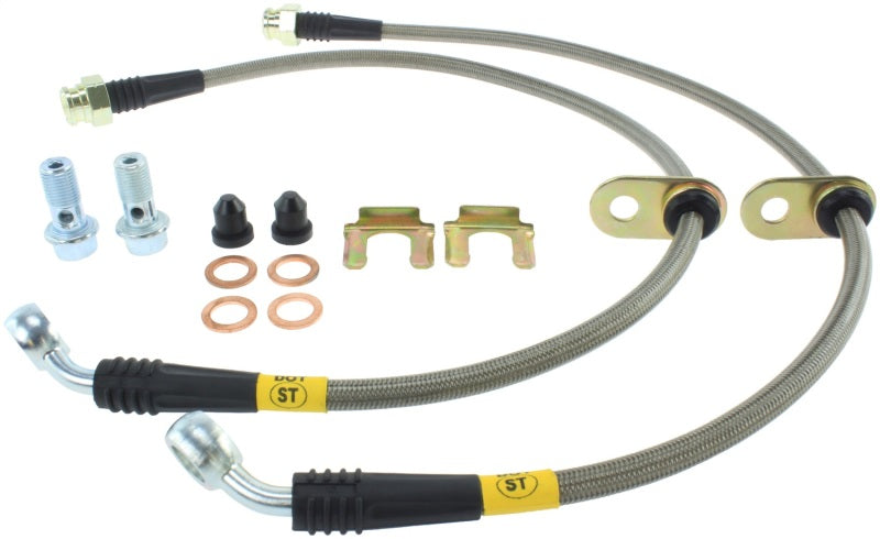 StopTech 08-09 WRX Stainless Steel Rear Brake Lines Main image