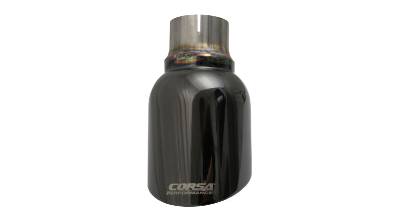 Corsa Single Universal 2.5in Inlet / 4.5in Outlet Black PVD Pro-Series Tip Kit (view 2)