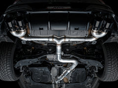 AWE Tuning MK8 Volkswagen Golf R 3in Track Edition Quad Exhaust - Diamond Black Tips