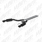 MBRP 15 Ford Mustang GT 5.0 Convertible Black 3in Cat Back Dual Split Rear Exit (Street Version) (view 2)