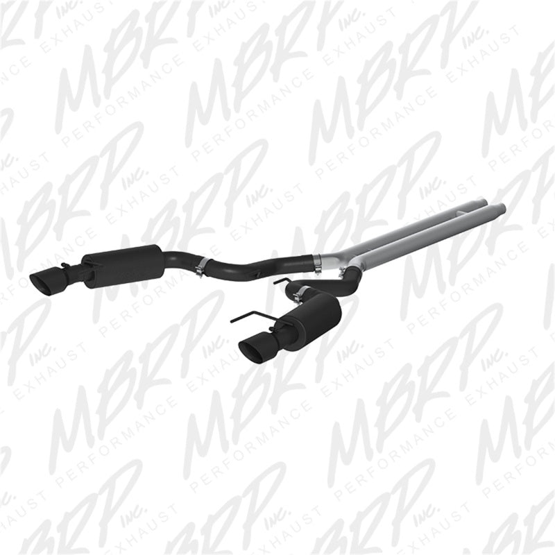MBRP 15 Ford Mustang GT 5.0 Convertible Black 3in Cat Back Dual Split Rear Exit (Street Version) (view 2)