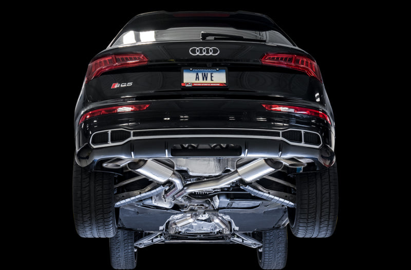 AWE Tuning Audi B9 SQ5 Resonated Touring Edition Cat-Back Exhaust - No Tips (Turn Downs) (view 3)