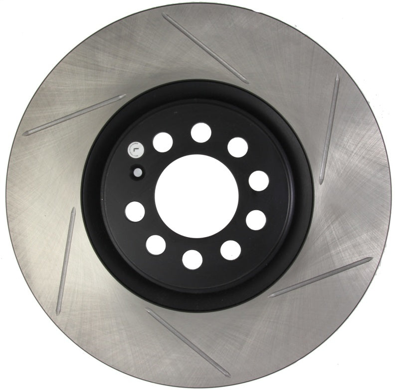 StopTech Power Slot 3/99-06 Audi TT/00-06 TT Quattro / 03-05 VW Golf GTi Left Front Slotted Rotor Main image