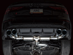 AWE Tuning 22-24 Audi 8Y S3 Touring Edition Exhaust - Chrome Silver Tips