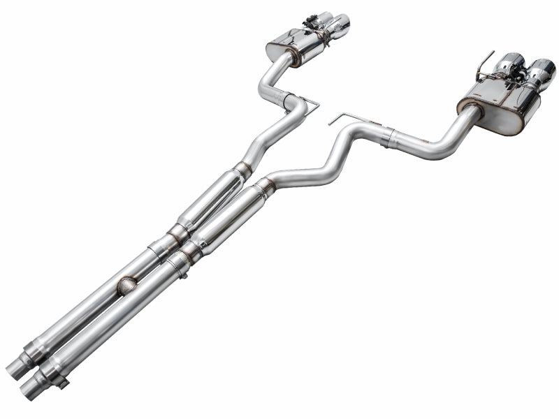 AWE 2024 Ford Mustang GT Fastback S650 RWD SwitchPath Cat-Back Exhaust w/ Quad Chrome Silver Tips (view 15)