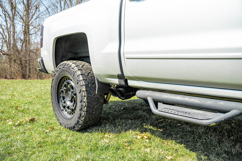 Corsa 14-16 Chevrolet Silverado 3.0in Catback Front Axle Exit Exhaust w/ Twin 4.0in Black Tips Secondary image