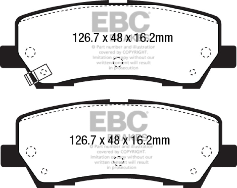 EBC brake Ultimax2 brake Pads (view 2)