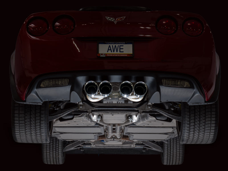 AWE Tuning 05-07 C6 Chevrolet Corvette 6.0L Touring Edition Axle-Back Exhaust w/ Chrome Silver Tips (view 6)