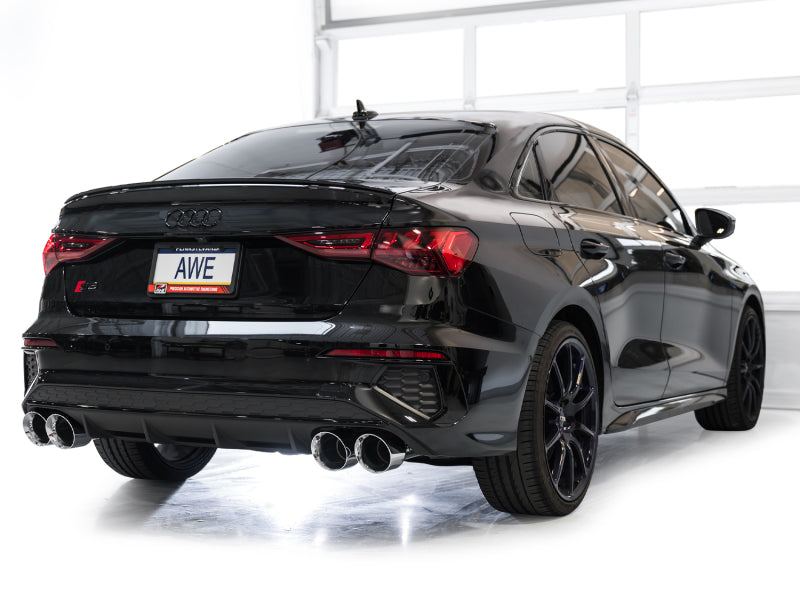 AWE Tuning 22-24 Audi 8Y S3 Touring Edition Exhaust - Chrome Silver Tips (view 9)
