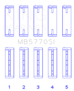 King Engine Bearings Nissan Vk45Dd/E/Vk50Ve/Vk56DE/Vd (Size +0.75mm) Main Bearing Set