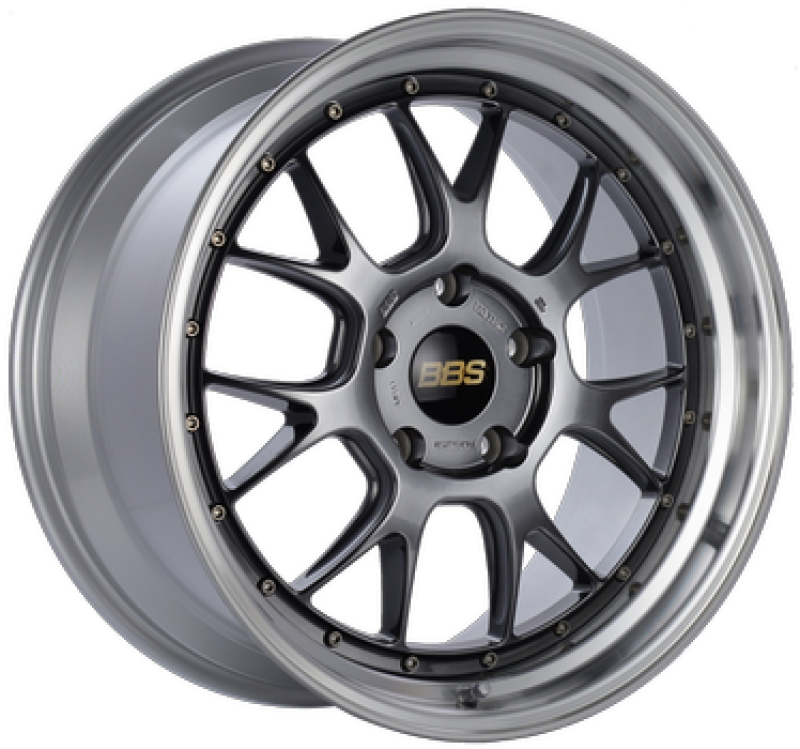 BBS LM-R 19x8.5 5x120 ET28 Diamond Black Center / Diamond Cut Lip Wheel -82mm PFS/Clip Required Main image