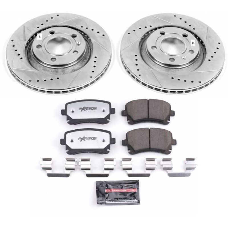 Power Stop 04-09 Audi S4 Rear Z26 Street Warrior Brake Kit Main image