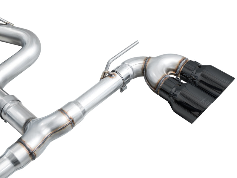 AWE Tuning MK8 Volkswagen Golf R 3in Track Edition Quad Exhaust - Diamond Black Tips (view 14)