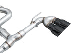 AWE Tuning MK8 Volkswagen Golf R 3in Track Edition Quad Exhaust - Diamond Black Tips (view 14)