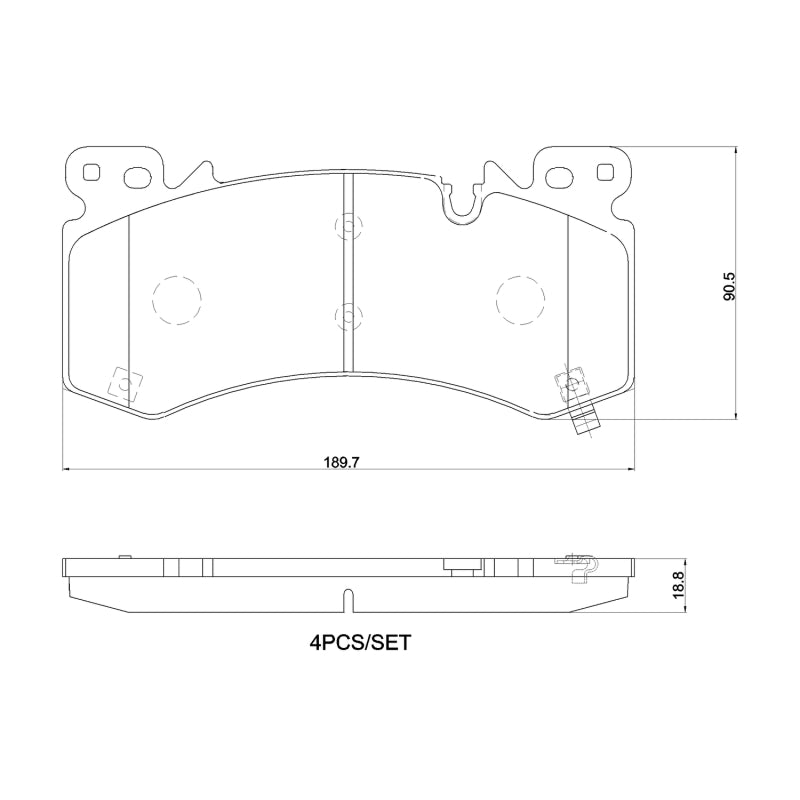Brembo OE 21-24 Cadillac Escalade/Suburban/23-24 Chevy Silverado 1500 Ceramic Brake Pad - Front