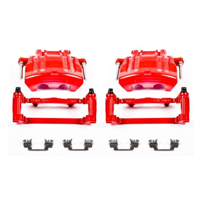 Power Stop 2012 Chrysler 300 Front Red Calipers w/Brackets - Pair Main image