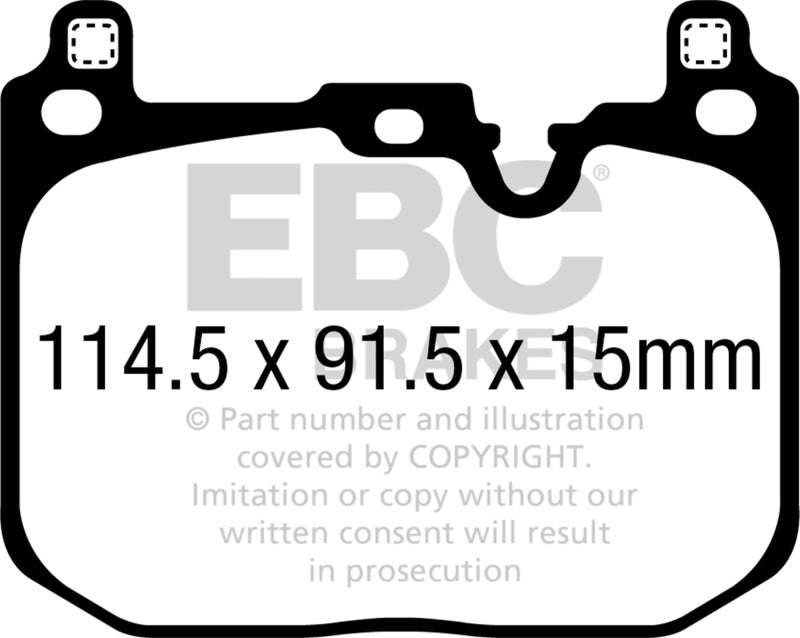 EBC 2018+ BMW X2 Yellowstuff Front Brake Pads Main image