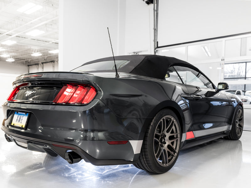 AWE Tuning S550 Mustang EcoBoost Axle-Back Exhaust - Touring Edition (Diamond Black Tips) (view 3)