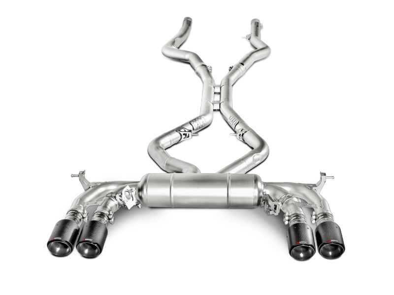 Akrapovic 15-17 BMW X5M (F85) Evolution Line Cat Back (Titanium) w/ Carbon Tips (view 6)