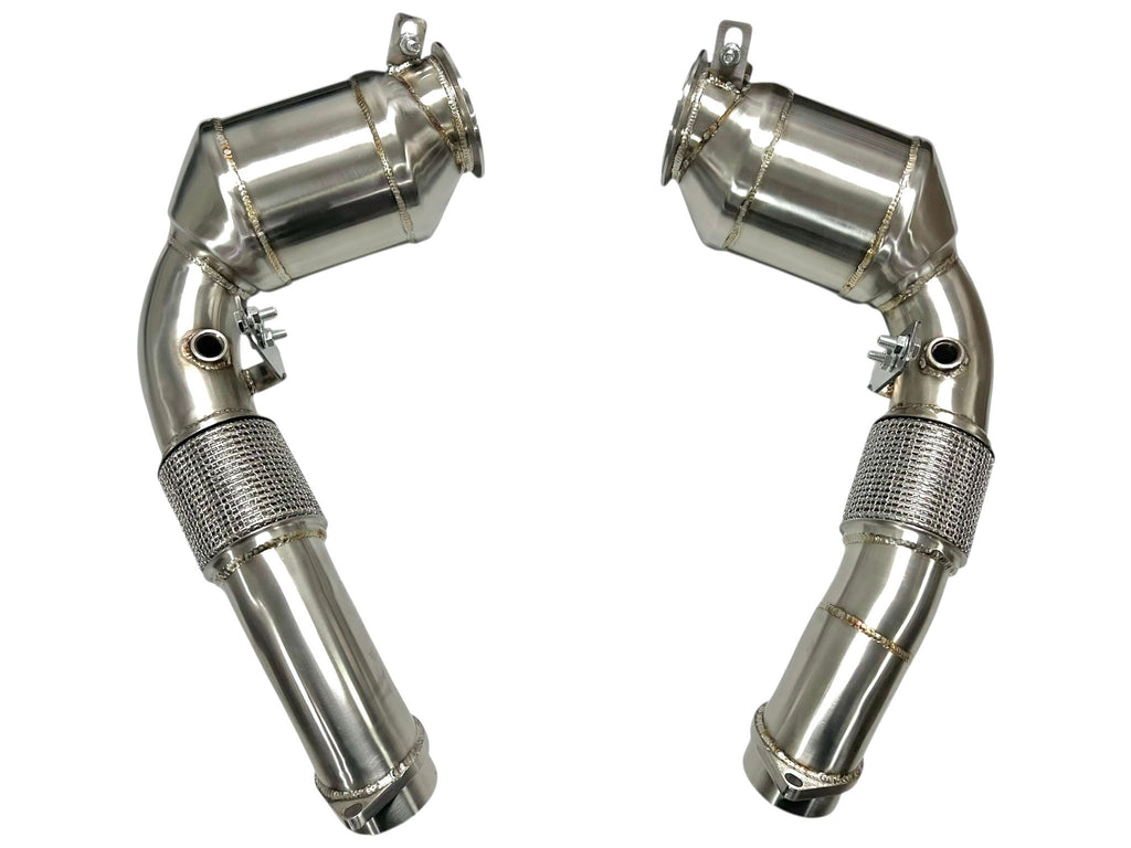 MAD BMW 2024+ S68 Primary Catted Downpipes (No CEL) | G90 G99 M5, F95 F96 X5M/X6M & G05/G06/G07/G09