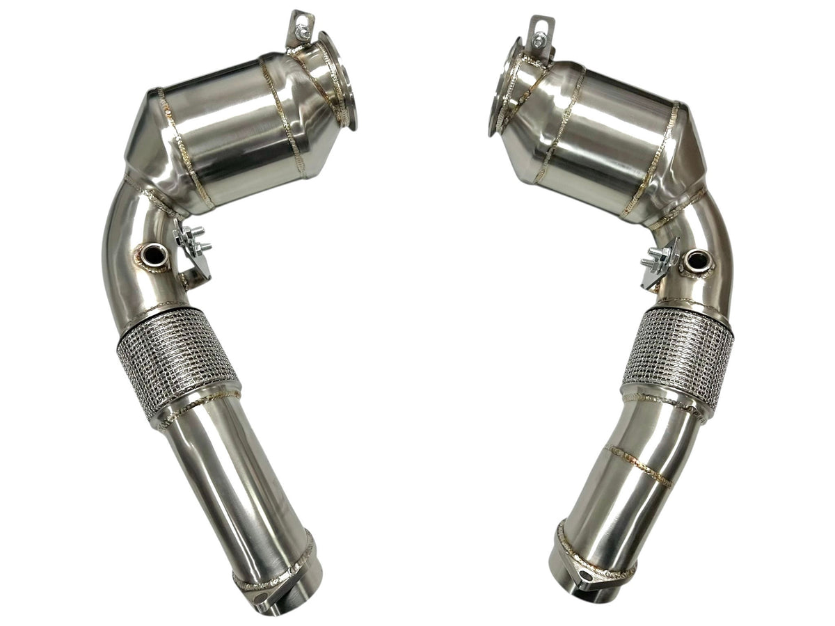 MAD BMW 2024+ S68 Primary Catted Downpipes (No CEL) | G90 G99 M5, F95 F96 X5M/X6M & G05/G06/G07/G09