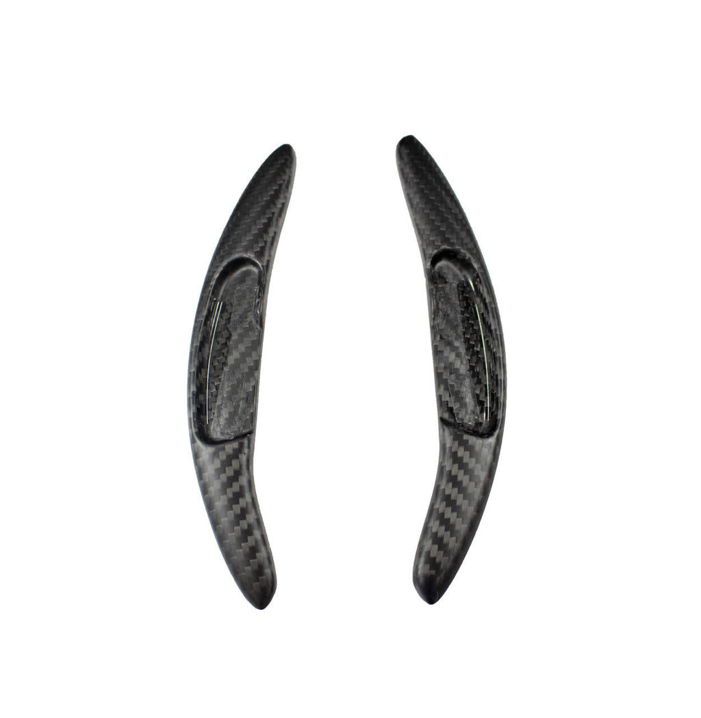 Carbon Fiber GT Style Extended Shifter Paddles, Matte - McLaren 650S