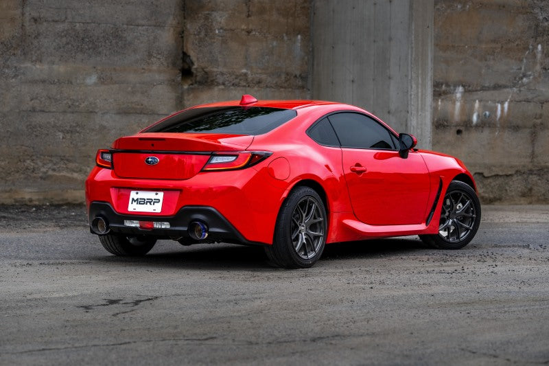 MBRP 2022 Subaru BRZ 2.4L/Toyota GR86 2.4L 2.5in Dual Split Rear Exit w/5in OD CF Tips - T304 (view 4)