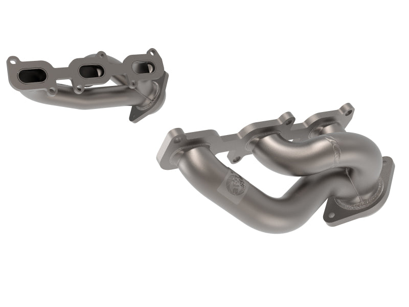 aFe Twisted Steel Shorty Header 11-17 Ford Mustang V6-3.7L - Titanium Coat Finish Main image