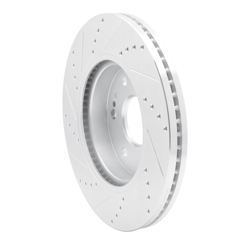 R1 2019-2026 Cadillac Vistiq Front Right Drilled & Slotted Silver Brake Rotor Secondary image