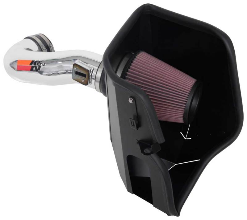 K&N 2019 Chevy Silverado / GMC Sierra 1500 V8-5.3/6.2L Performance Air Intake Kit (view 2)