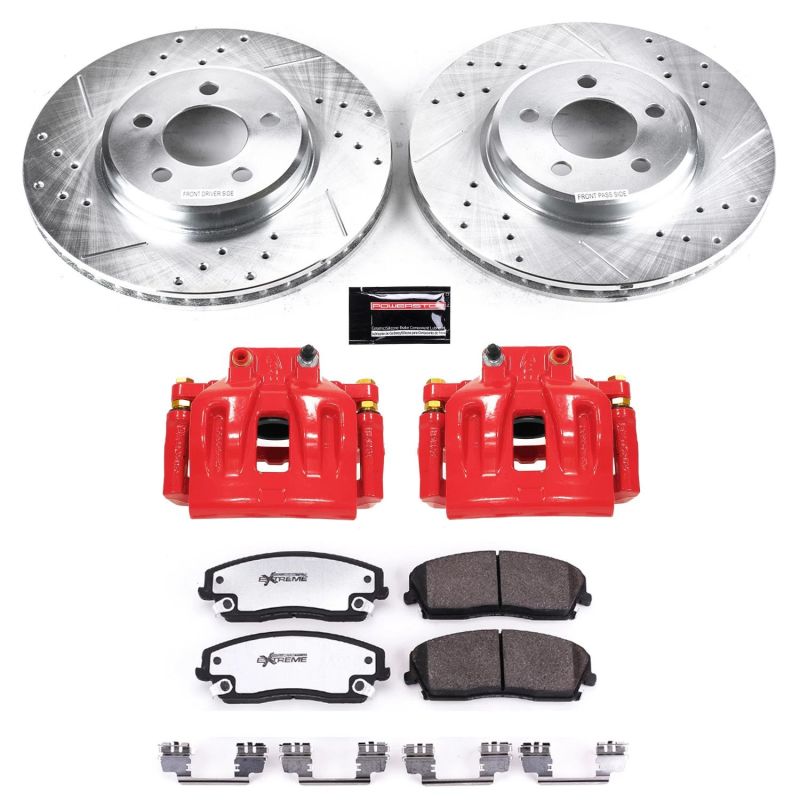 Power Stop 12-19 Chrysler 300 Front Z26 Street Warrior Brake Kit w/Calipers Main image