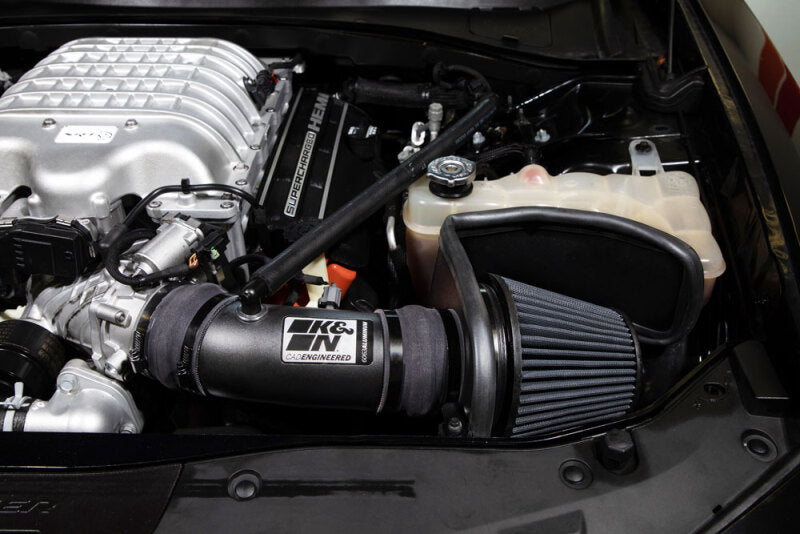 K&N 17-23 Dodge Charger/Challenger Hellcat SC 6.2L V8 DRYFLOW Performance Air Intake System (view 4)