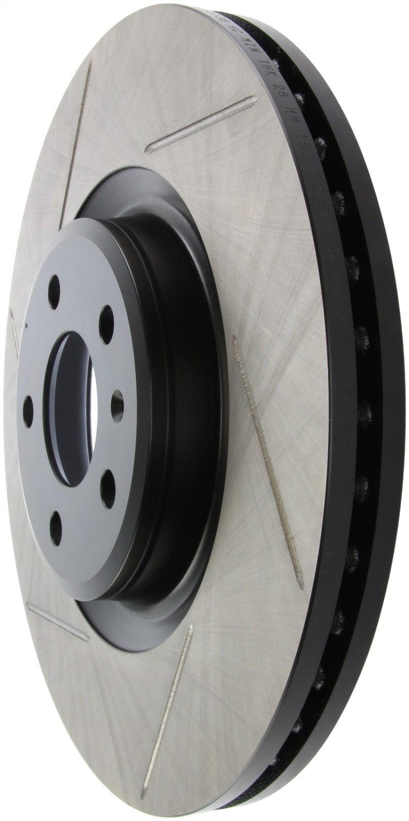 StopTech Power Slot 12 Audi A6 Quattro/11-12 A7 Quattro / 07/11-13 S4 Front Right Slotted Rotor (view 6)