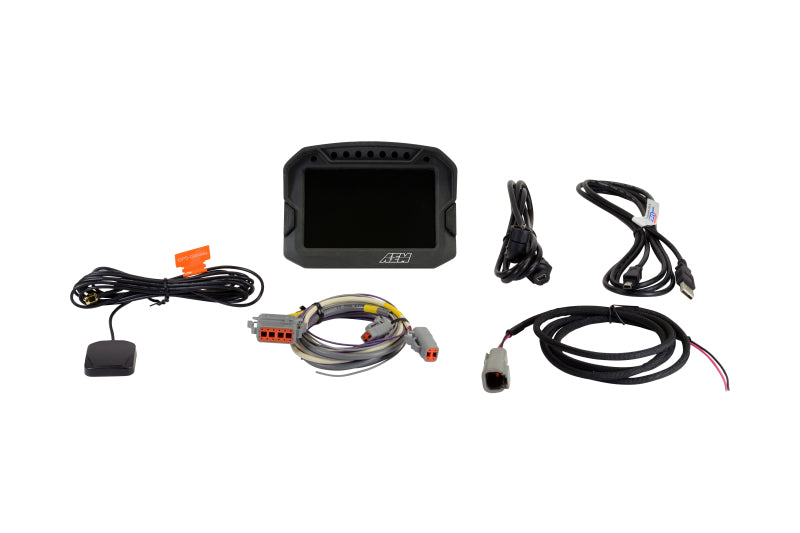 AEM CD-5LG Carbon Logging Digital Dash Display w/ Internal 10Hz GPS & Antenna Main image
