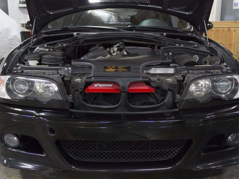 aFe MagnumFORCE Intakes Scoops AIS BMW 3-Series/ M3 (E46) 01-06 L6 - Matte Red (view 2)