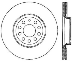 StopTech 09-13 VW CC 3.6L VR6 / 08-09 & 12 Golf R/Golf R32 Drilled Left Rear Rotor