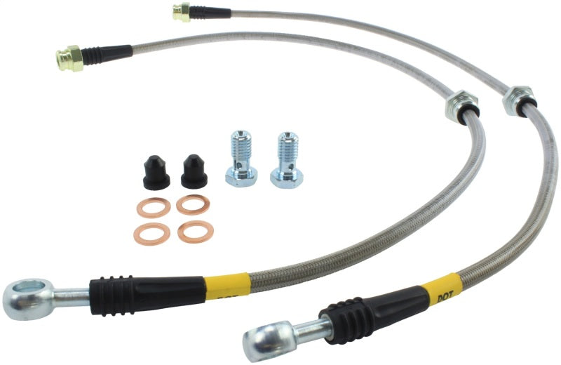 StopTech 2015 VW Golf (MK7) Front Stainless Steel Brake Line Kit Main image