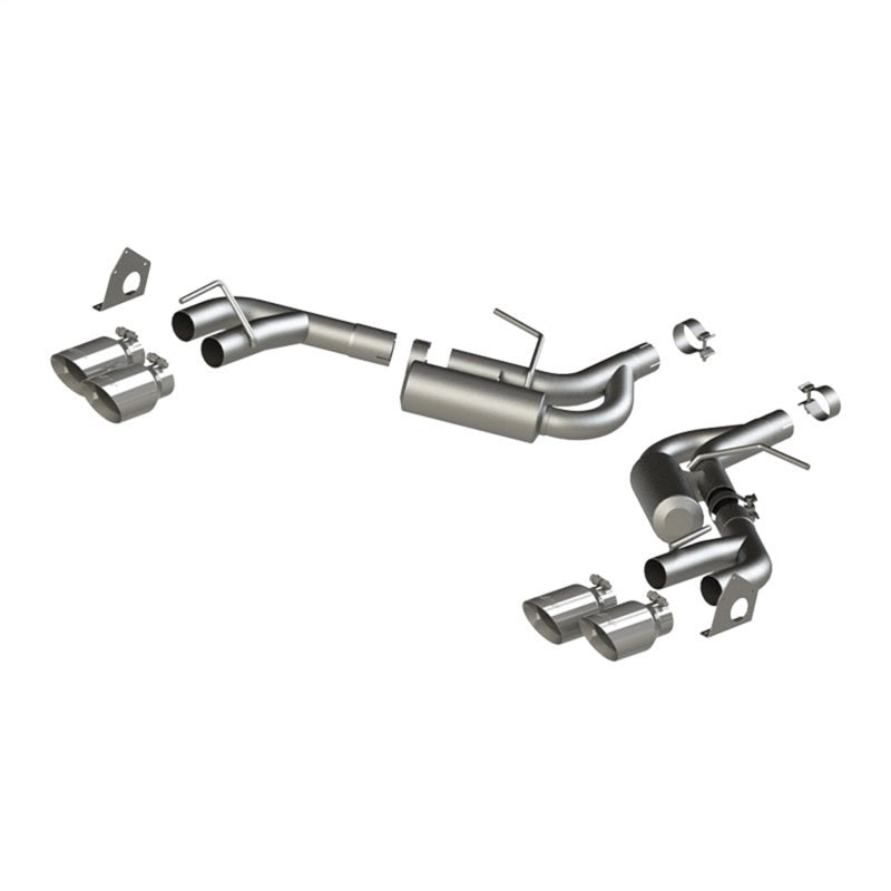 MBRP 16-19 Chevrolet Camaro V6 2.5in AL NPP Dual Axle Back Exhaust w/ 4in Quad Dual Wall Tips (view 2)