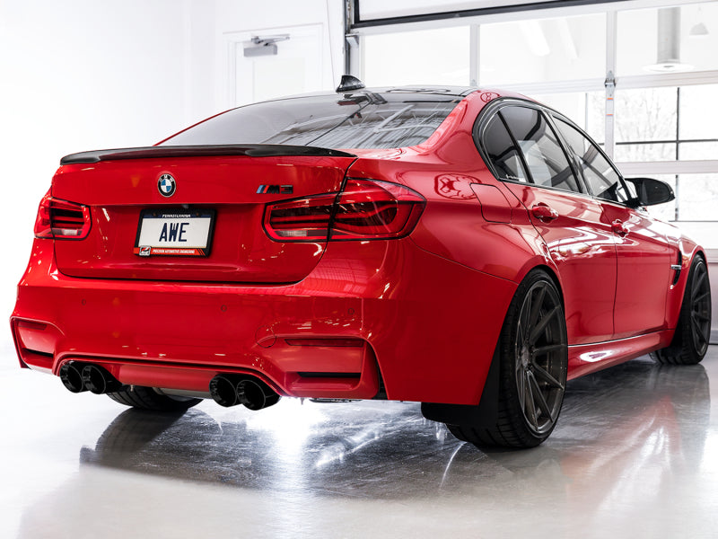 AWE Tuning BMW F8X M3/M4 Track Edition Cat-Back Exhaust - Diamond Black Tips (view 5)