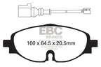 EBC 14+ Audi A3 1.8 Turbo Ultimax2 Front Brake Pads (view 3)