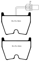 EBC 06-09 Audi RS4 4.2 (Cast Iron Rotors) Yellowstuff Front Brake Pads