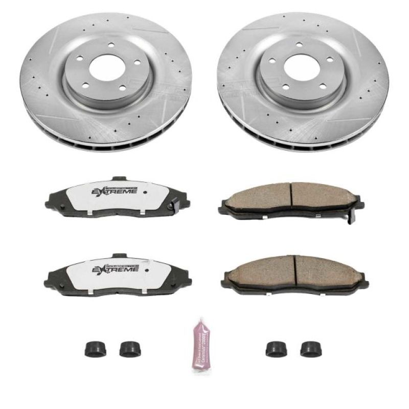 Power Stop 06-09 Cadillac XLR Front Z26 Street Warrior Brake Kit Main image
