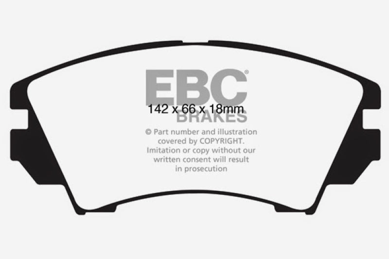 EBC 10+ Buick Allure (Canada) 3.0 Yellowstuff Front Brake Pads (view 3)