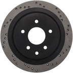 StopTech 08-09 Infiniti EX35 / 05-08 G35 / 09 G37 / 06-09 M35/M45 Drilled Right Rear Rotor (view 2)